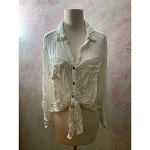 MORA Women's Long Sleeve White T-Shirt Size L